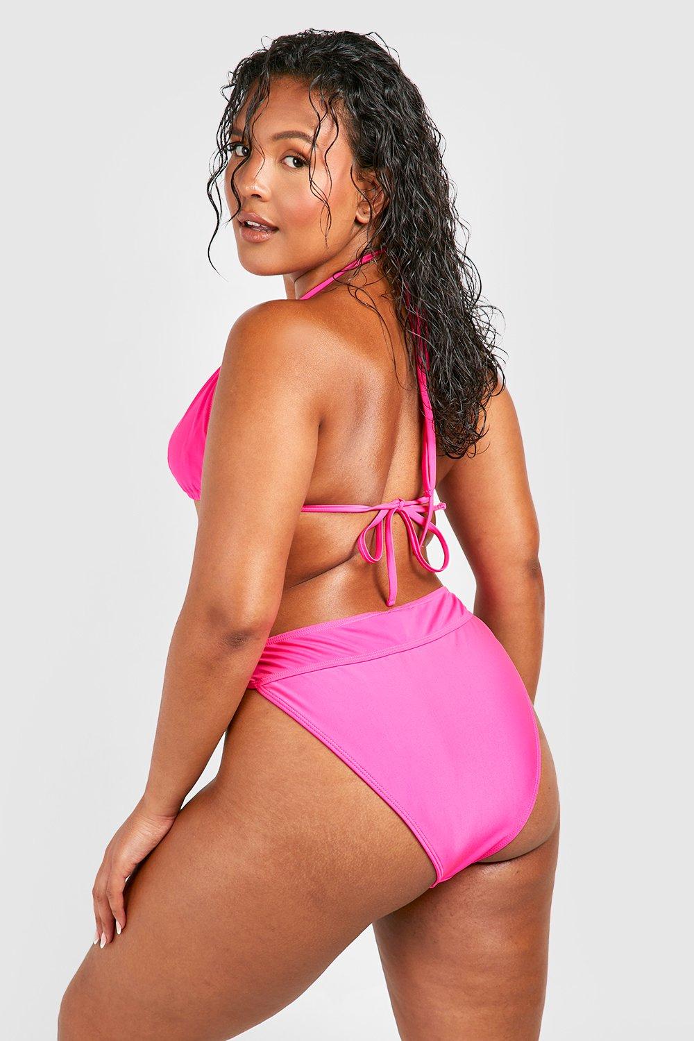 Pink bikini clearance plus size